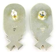 Designer Sterling & 18K Gold Agate Earrings