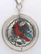 Vintage E Zuni Jake Sterling Silver Necklace