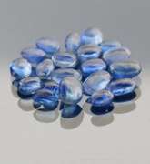 Outstanding 9.70ct sapphire blue Kyanite cabochon set