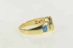 14K Yellow Gold Tanzanite Diamond Black Opal Statement Ring