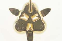 14K Yellow Gold Retro Pearl Syn. Ruby Flower Cluster Pendant