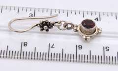 Lot of 2 Vintage Sterling Silver Gemstone Dangle Earrings