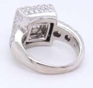 Incredible 18kt Pave Diamond and Sapp Floating Diamond Ring