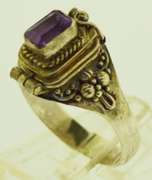 Vintage Sterling Silver Amethyst Ring