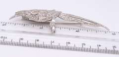 Dazzling White Gold 1ctw Diamond Bird Brooch