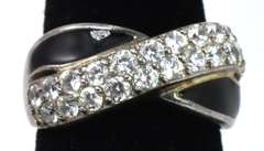 Sterling Silver And Onyx Ring