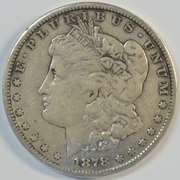 Upper end 1878-CC Morgan Silver Dollar. Scarce key date