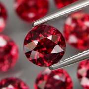 Premium solitaire cut 10.18ct VS Rhodolite Garnet set