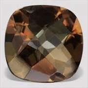 12MM CUSHION (CHECKERBOARD) SMOKEY TOPAZ LOOSE GEMSTONE