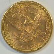 Near Gem BU 1885-S US $5 Liberty Gold Piece. Pristine