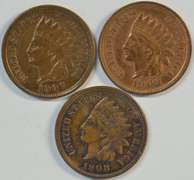 1903, 1905, & 1907 Indian Head Cents in Uncirculated