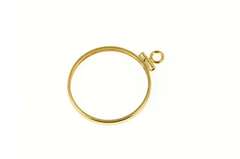 14K Yellow Gold $5 Gold Half Eagle US Coin Holder Bezel Charm/Pendant