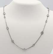 Vintage Sterling Silver Cubic Zirconia Necklace