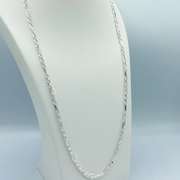 Bold Italian Silver Rope and Figaro Chain Necklace