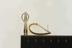 14K Yellow Gold 1.00 Ctw VVS Baguette Diamond Oval Hoop Earrings