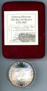 1991 Bill of Rights 1oz Silver Round. Box/CoA