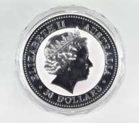 2002 Australia 30 Dollars - Kookaburra - 1 Kilo .999 Fine Silver