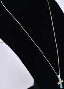 Sterling Silver Gemstone Cross Necklace