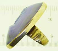 Vintage AKR Amy Kahn Russel Sterling Silver Purple Druzy Agate Ring
