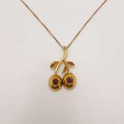 18kt Solid Yellow Gold & Ruby Necklace