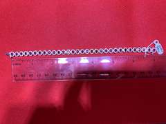LADIES 14K WHITE GOLD RUBY AND DIAMOND BRACELET