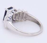 Dreamy White Gold Blue Spinel Ring