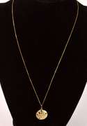 Stunning Sand Dollar Pendant Necklace in 14K Yellow Gold
