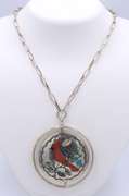 Vintage E Zuni Jake Sterling Silver Necklace