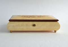 Beautiful Italian Hand Crafted Musical Inlaid Wooden Jewelry Box