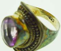Vintage Sterling Silver Pink Spinel Ring