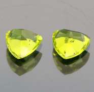 High grade 3.61ct matched Peridot set