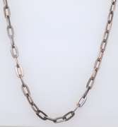 Vintage Sterling Silver Long Chain Necklace