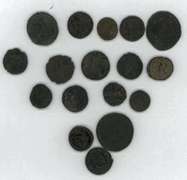 Large lot of 17 different Roman Ancient Bronze Folles