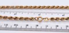 Popular Yellow Gold Rope Chain Necklace