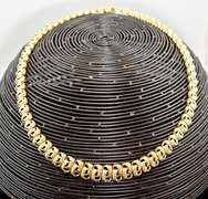 Fascinating Tapered and Textured Heavy 14K Necklace