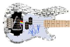 Pink Floyd Roger Waters Signed The Wall Fender Graphics Bass Guitar Exact Proof