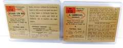 2 Bowman Gum 1954 Football Cards