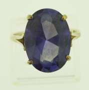 Sterling silver Purple Topaz Oval Ring