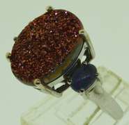 Sterling Silver Pink Sandstone Ring