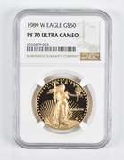 PF70 UCAM 1989-W $50 American Gold Eagle 1 Oz. .999 Fine Gold NGC