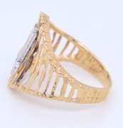Charming Yellow Gold M Initial Diamond Ring
