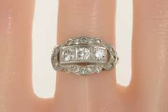 Platinum 1.40 Ctw Art Deco Diamond Engagement Ring