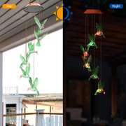 Solar LED Bird Wind Chime Gardening Decoration Outdoor