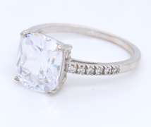 Lot of 2 Cubic Zirconia Engagement Rings