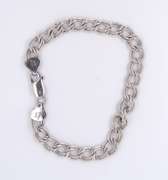 Lot of 2 Vintage Italian Sterling Silver Charm Bracelets