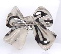 925 Sterling Silver Bow Pin Brooch
