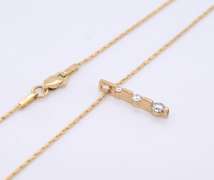 Dazzling Yellow Gold 3 Stone Diamond Journey Pendant on Chain