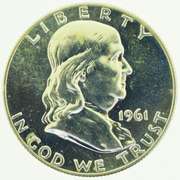 1961 Benjamin Franklin Half Dollar 50C US Coin