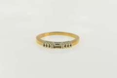 14K Yellow Gold Vintage NOS 1950's Retro Wedding Band Setting Ring