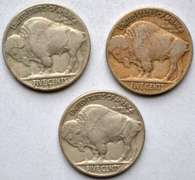 1928 P D S Buffalo Nickels